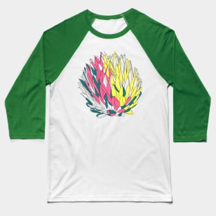 Ornamental cactus colorful lineart Baseball T-Shirt